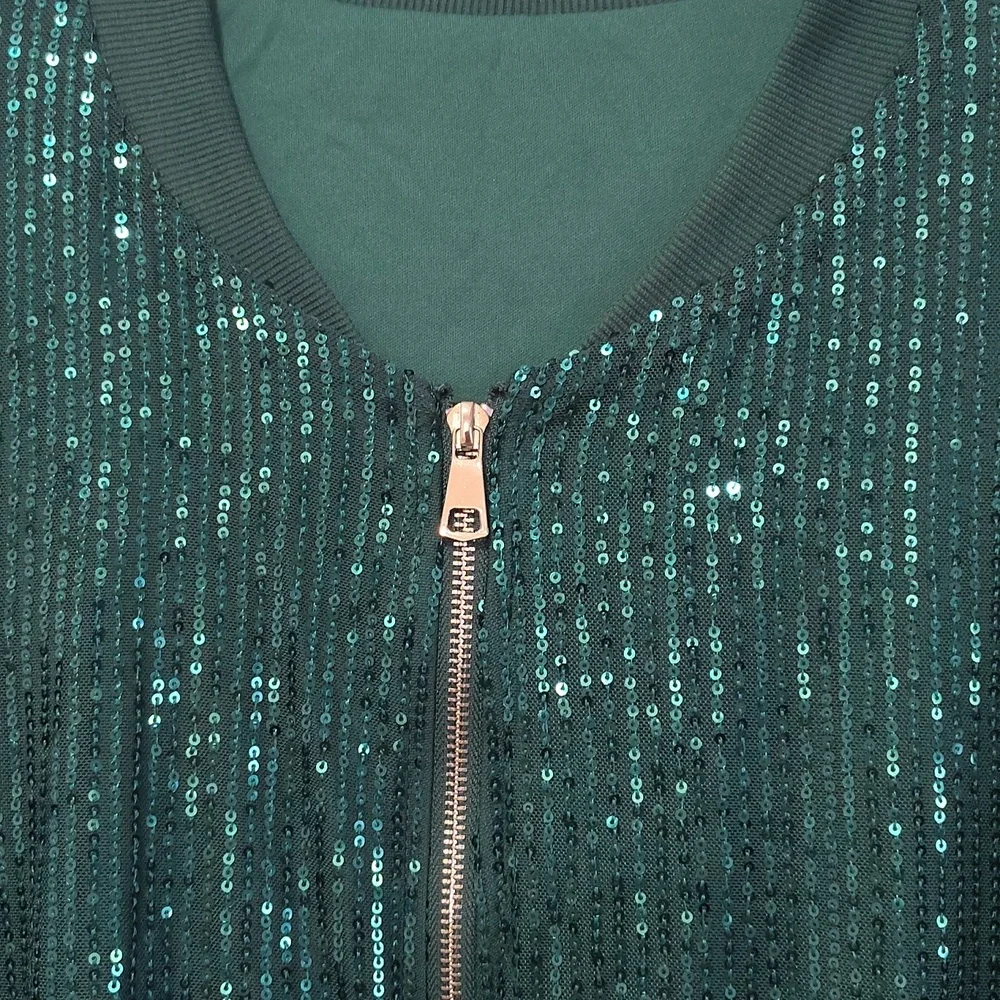Sequin Green Jacket - Picture 3 of 5
